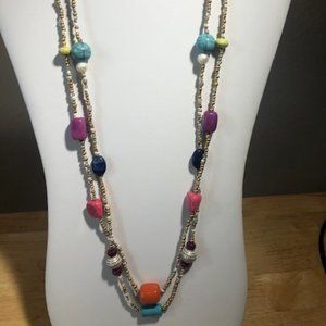 Chico's multi color bead necklace